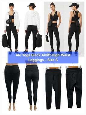 Alo Yoga Black Airlift High-Waist Leggings Size S